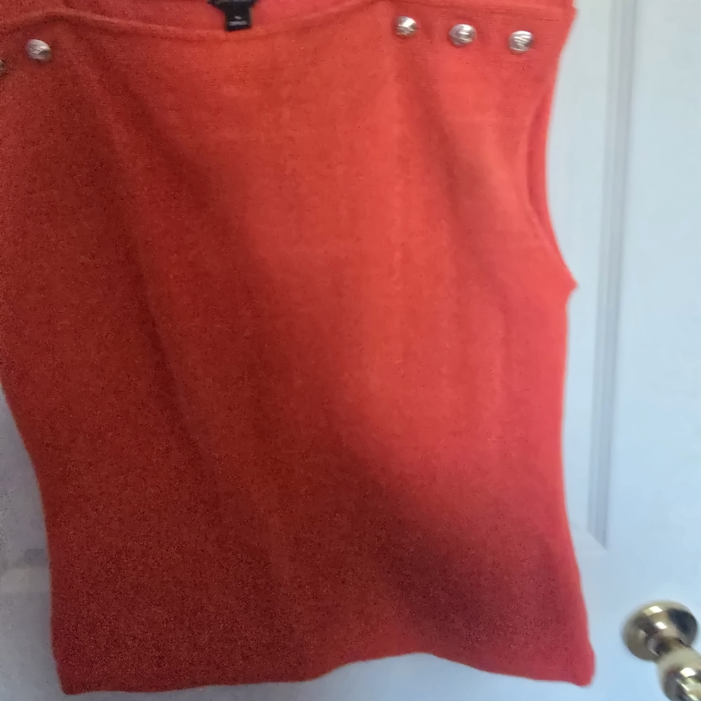 Ann Taylor Vibrant Red Textured Top